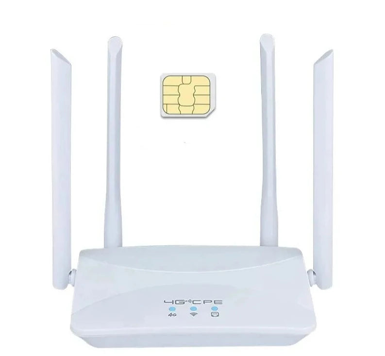 Router Wi-Fi 4G LTE 150Mbps 4 Antenne Esterne Ripetitore Segnale Hotspot  Scheda Micro SIM Intelligente