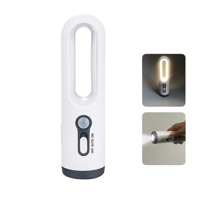 Torcia Luce Notturna Sensore Movimento Portatile Illuminazione LED  Ricaricabile USB