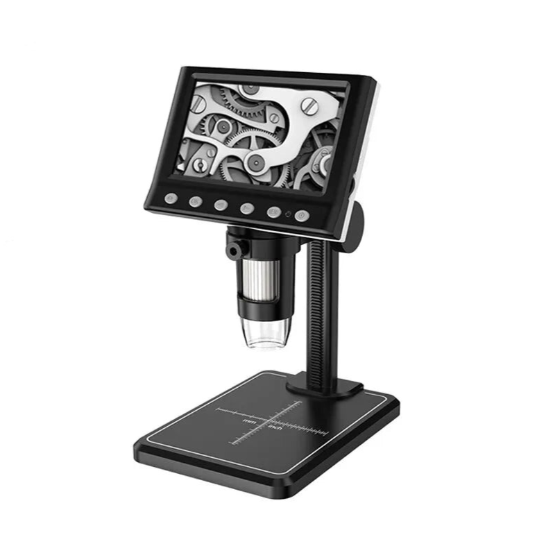 Microscopio Digitale Schermo LCD 4.3 Pollici Zoom 500X 1500X Immagini  Chiare Oggetti 8 Luci LED Ingrandimento