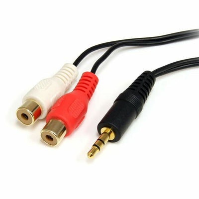 Cable Audio Jack (3,5 mm) a 2 RCA Startech MU1MFRCA             Negro 1.8 m