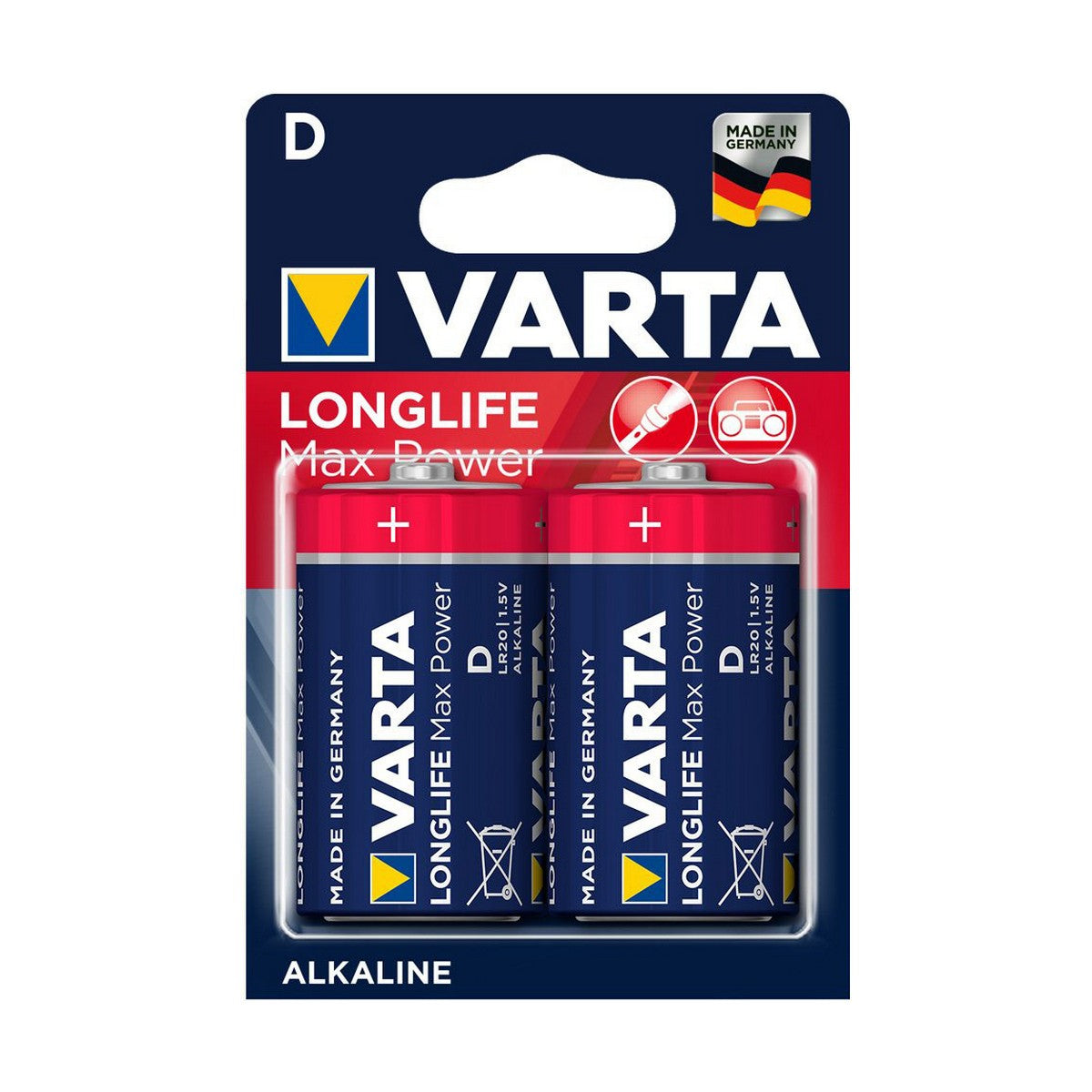 Batteries Varta Long Life Max Power (2 Pieces)