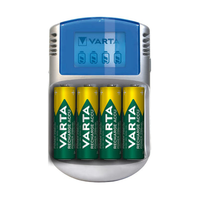 Charger + Rechargeable Batteries Varta -POWERLCD (1 Unit)