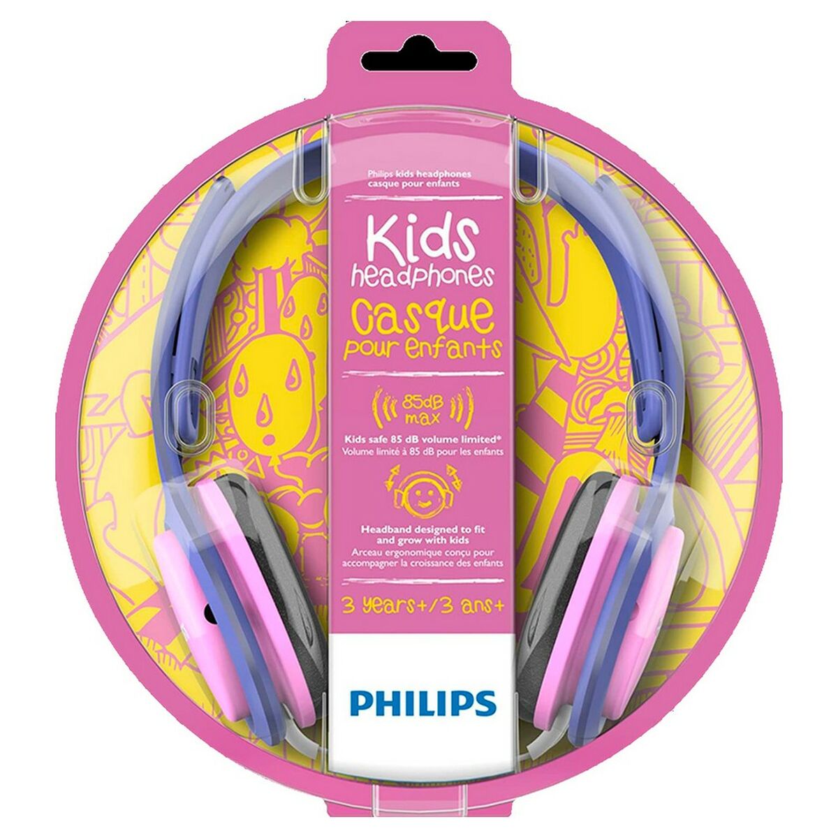 Cuffie Philips Rosa Con cavo Per i bambini