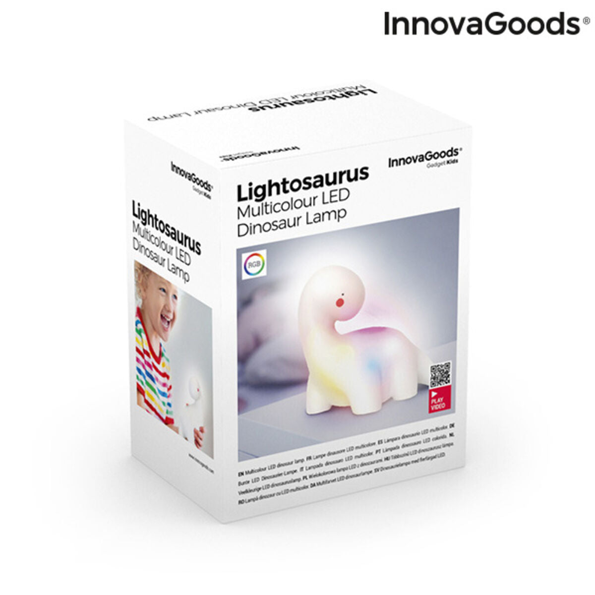 Dinosaur Multicolour LED Lamp Lightosaurus InnovaGoods IG815318 (Refurbished A)