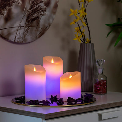 Multicolour Flame-Effect LED Candles with Remote Control Lendles InnovaGoods White 3 Units (Refurbished A)