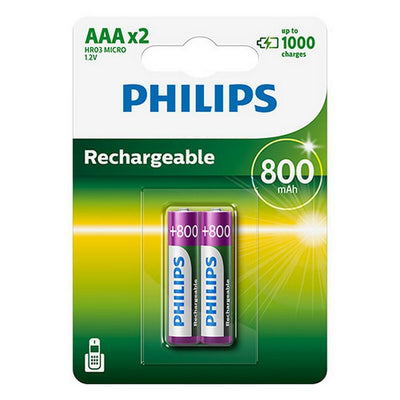 Batterie Ricaricabili Philips R03B2A80/10 1,2 V