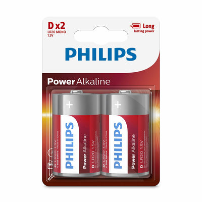 Batterie Alcaline Philips Batería LR20P2B/10 1,5 V