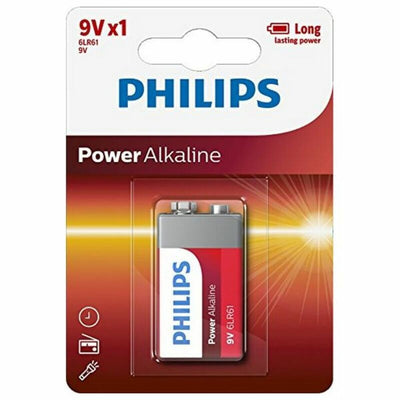 Pila Alcalina Philips Batería 6LR61P1B/10 9V 6LR61
