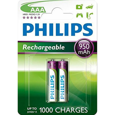 Rechargeable Batteries Philips R03B2A95/10 1,2 V AAA (2 Units)