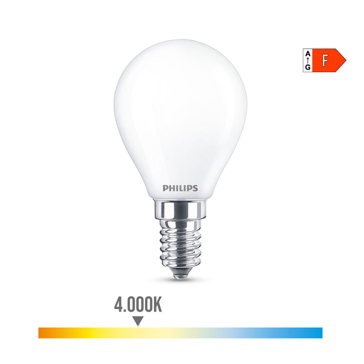 Lampadina LED Philips F 40 W 4,3 W E14 470 lm 4,5 x 8,2 cm (4000 K)