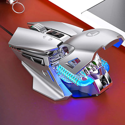 Mouse Gioco Programmazione Macro USB Cablata G10 Colorato 200 DPI Luce Retroilluminazione LED 7 Pulsanti Portatile