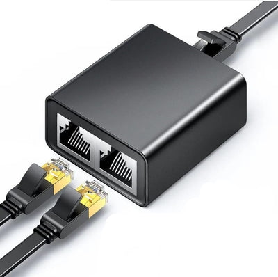 Adattatore Ethernet Cavo Rete Internet Estensore RJ45 Connettore PC Laptop Router