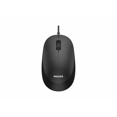 Mouse with Cable and Optical Sensor Philips SPK7207BL/00 1200 DPI Black