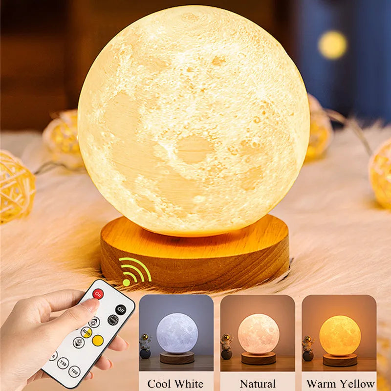 Lampada LED Notte Rotante Creativa 3D Touch Control Telecomando Luna 3 – LA  MAISON SMARTECH