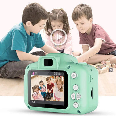 Mini Macchina Fotografica Bambini 1080P HD Divertimento Microfono Altoparlante Foto Ricarica Regalo