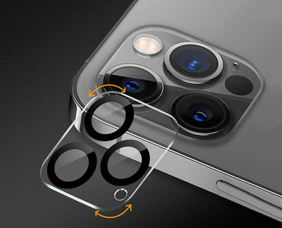 Protezione Obiettivo Fotocamera Per iPhone 12 Pro Max Vetro Temperato Trasparente