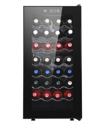 Cantinetta Frigo Elettrica Vino 32 Bottiglie Touch Digitale Luce LED Collezione