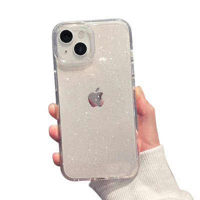 Custodia Cover Compatibile iPhone Trasparente Glitter Morbida Antiurto Antigraffio