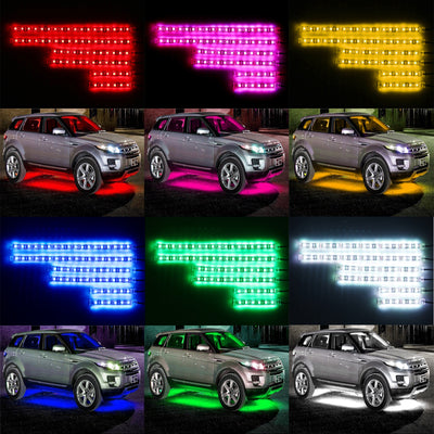 Luci Luminose Motociclette Auto LED Controllo Vocale RGB