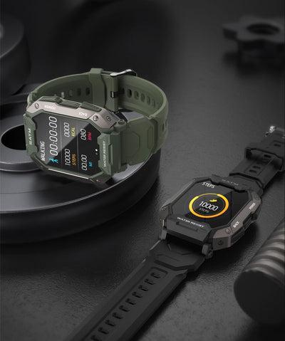 Orologio Polso Intelligente Uomo Bluetooth Full Touch Screen 5ATM Impermeabile Sport Fitness Smartwatch