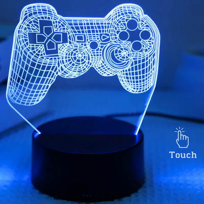 Lampada Creativa Touch 7 Colori RGB Joystick USB 3D Acrilico Decorazione Luce