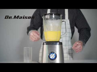 Frullatore Elettrico Multifunzione Mixer 600W Acciaio con Bicchiere in Plastica 1,5 L