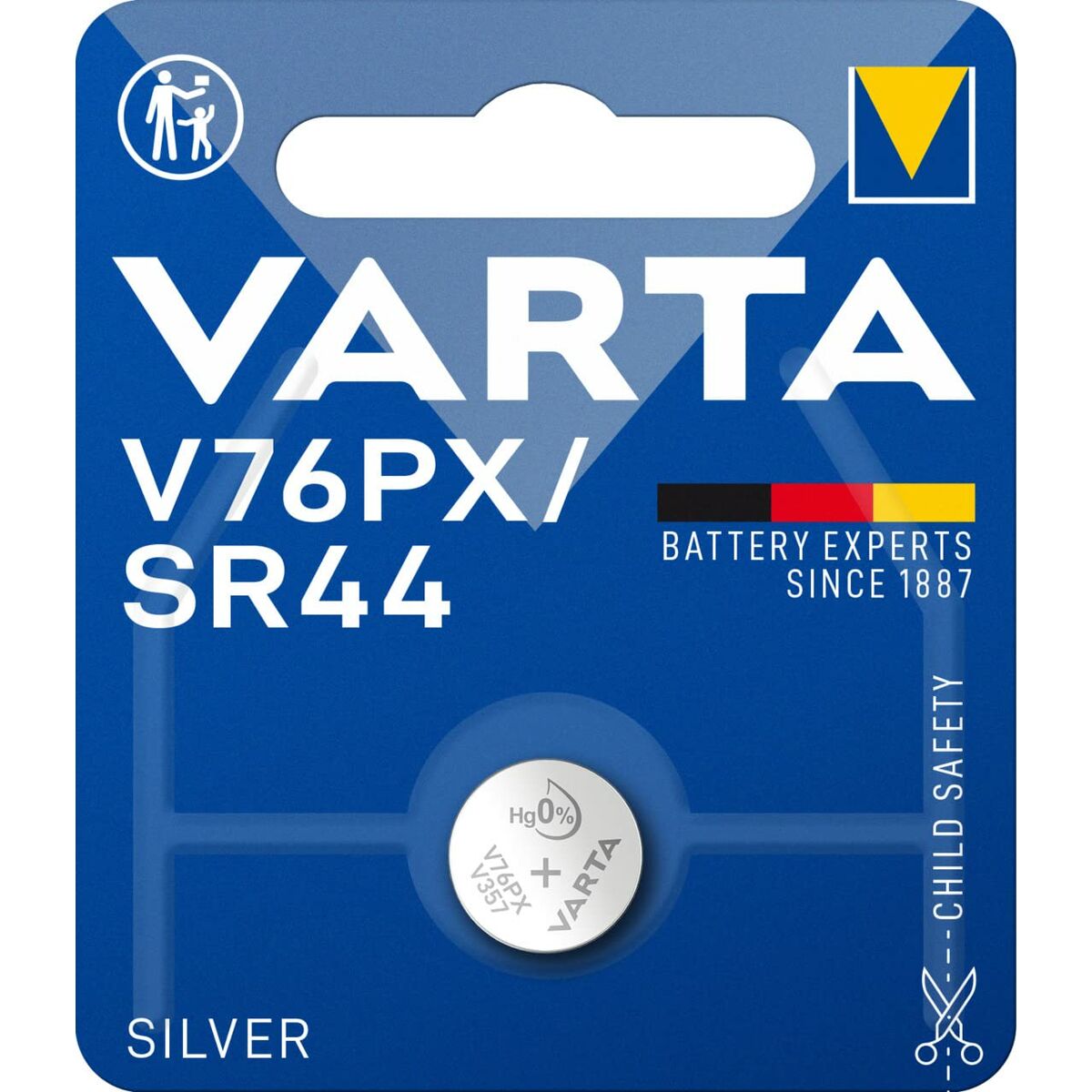 Cella a bottone Varta Silver Ossido d'argento 1,55 V SR44