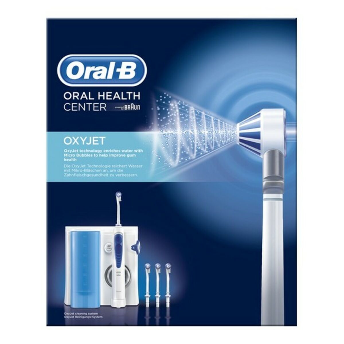 Idropulsore Dentale Braun Professional Care Oxyjet 0,6 L Azzurro/Bianco  Grigio