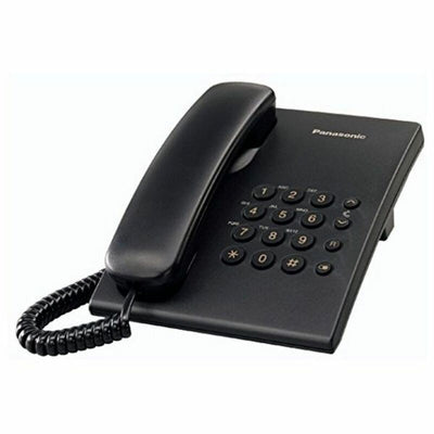 Teléfono Fijo Panasonic KX-TS500EXB Negro (Reacondicionado A)