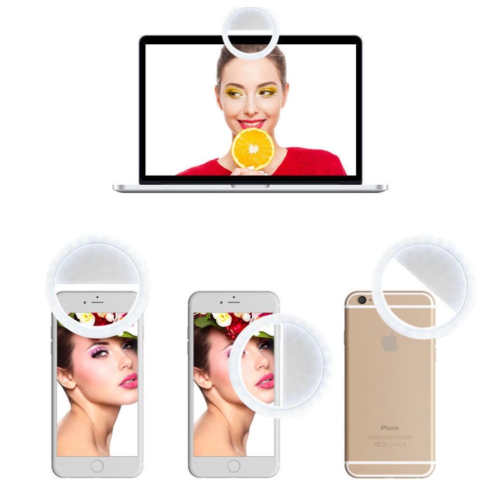 Selfie Anello Luce Portatile LED Batteria Telefono Selfie Video Live Streaming Tablet