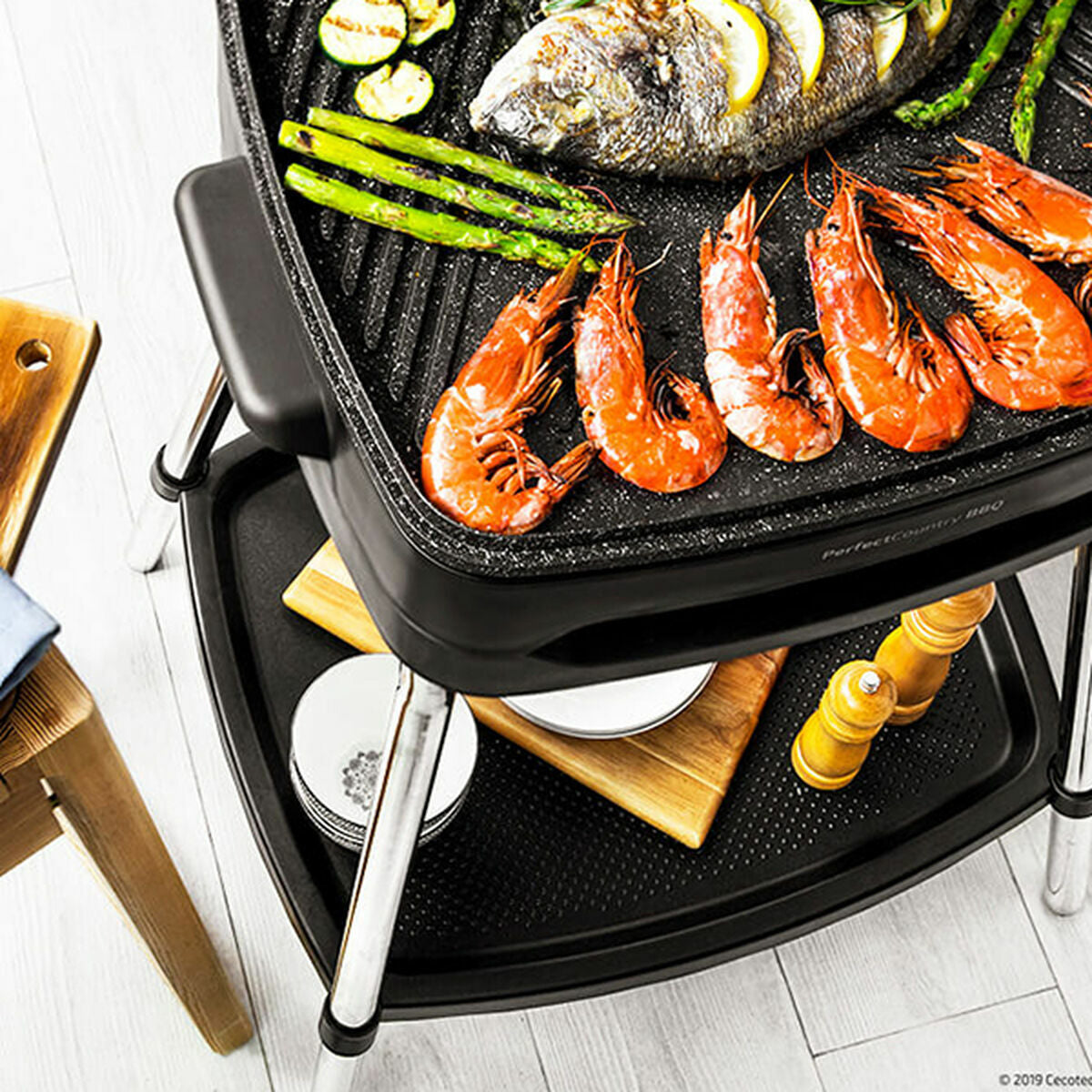 Cecotec Electric Barbacue PerfectSteak & PerfectCountry. Powerful,  Stainless steel grill, Easy cleaning, Large surface