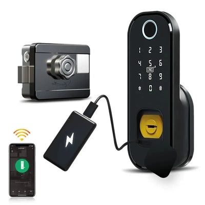 Serratura Elettronica Impermeabile Wi-Fi Impronte Digitali Smart Card Chiave Sicurezza Domestica
