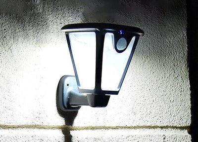 Lanterna Solare 100 LED Lampada Parete Esterno Angolo Illuminazione 360 ° Sensore Ricarica USB