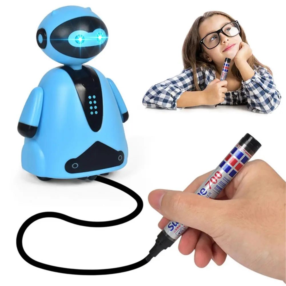 Giocattolo Robot Induttivo Elettrico Creativo Penna Magica Disegni Regali Bambini Batteria Cella Bottone