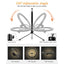 Lampada Led 10.2 Pollici Selfie Luce Rotazione 360° Anello Telecomando Wireless USB Morsetto Regolabile