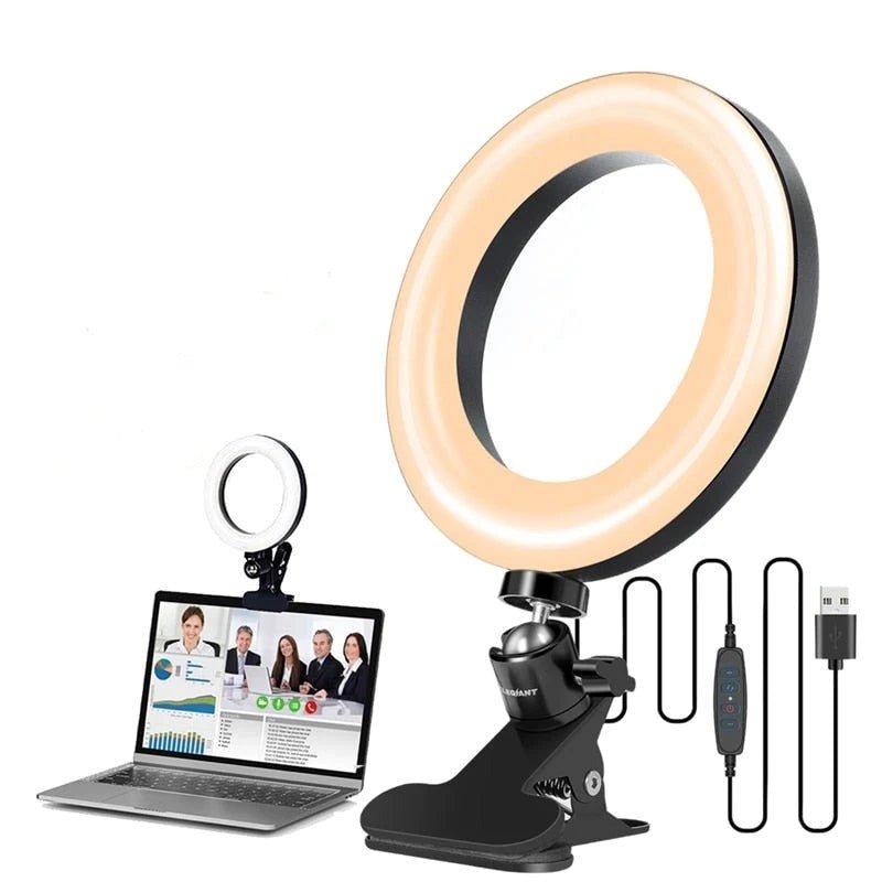 Ring Light Anello Luminoso Led Selfie Luce Computer Telefono Tablet