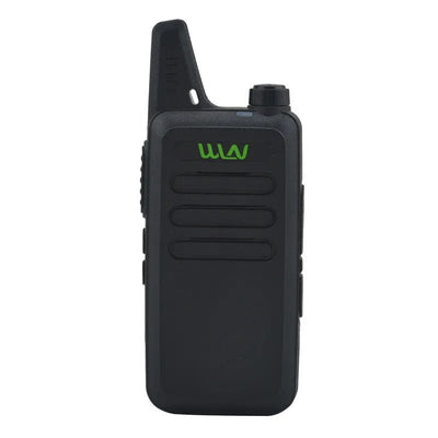 Mini Walkie Talkie 2 Pezzi Nero Bianco 16 Canali Ultrasottile UHF 400-470 MHz Radio