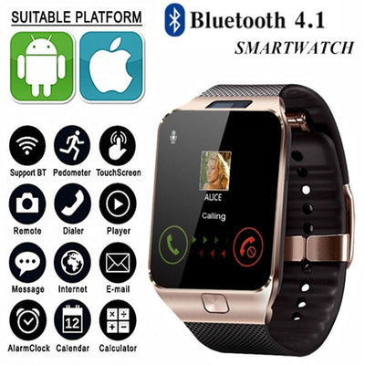 Orologio Digitale Unisex Elettronico Intelligente DZ09 Smart Sport Facebook Contapassi Smartwatch LED Bluetooth
