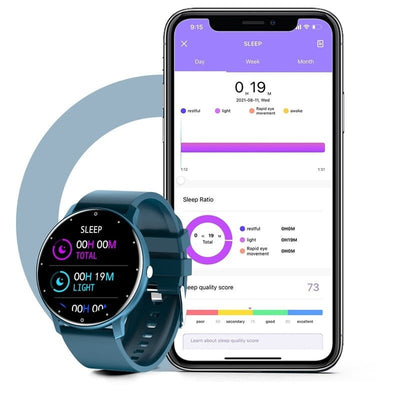 Smart Watch Uomo Fitness Tracker Monitoraggio Frequenza Cardiaca Sonno Sport Smartwatch Impermeabile Donna Unisex Smartphone Android