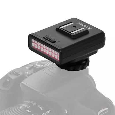 Illuminatore Infrarossi Visione Notturna IR Fotocamera Supporto Luce LED Light Ricaricabile USB Fotografia Batteria Integrata
