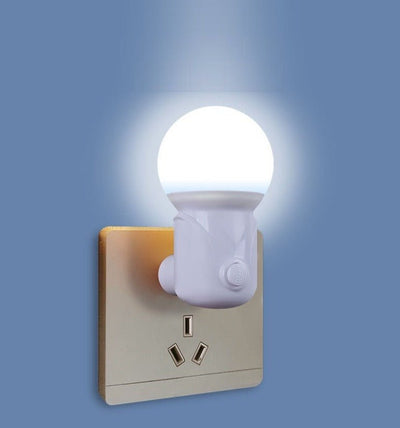 Luce Notturna LED Plug-in Camera Da Letto Risparmio Energetico ABS Interruttore Bianco Caldo