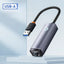 Adattatore USB C Ethernet Adattatore Alluminio Connessione Veloce Portatile