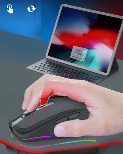 Mouse Senza Fili Bluetooth USB Computer Ergonomico Silenzioso Ottico PC Portatile