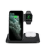 Stazione Ricarica Pieghevole Wireless Design Smartphone Smartwatch Cuffie