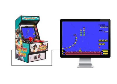 Console Mini Portatile Arcade Schermo 2,8 Pollici 156 Giochi Retrò Integrati Uscita AV Sega a 16 bit