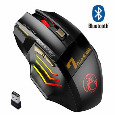 Mouse Gioco Wireless Bluetooth Ricaricabile Luce LED DPI
