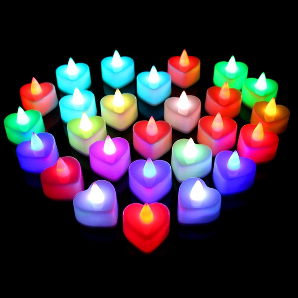 Candele Tè Luce Nozze Romantiche Decorazioni Compleanno Festa 6 12 24 48 96 Pezzi Senza Fiamma LED