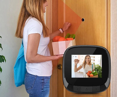 Spioncino Videocamera Digitale LCD 2,4 Pollici Porta a 90° Telecamera Elettronico