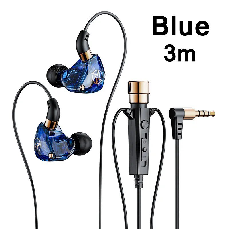 Auricolari Hi-Fi Microfono Cancellazione Rumore Chiamate Audio Musica Pulsanti Cavo
