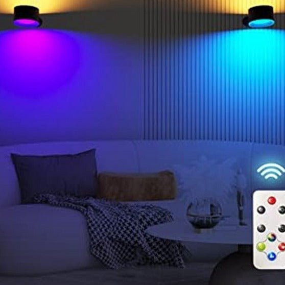 Lampada Parete Muro LED Telecomando Ricarica Rimovibile Batteria Multicolore